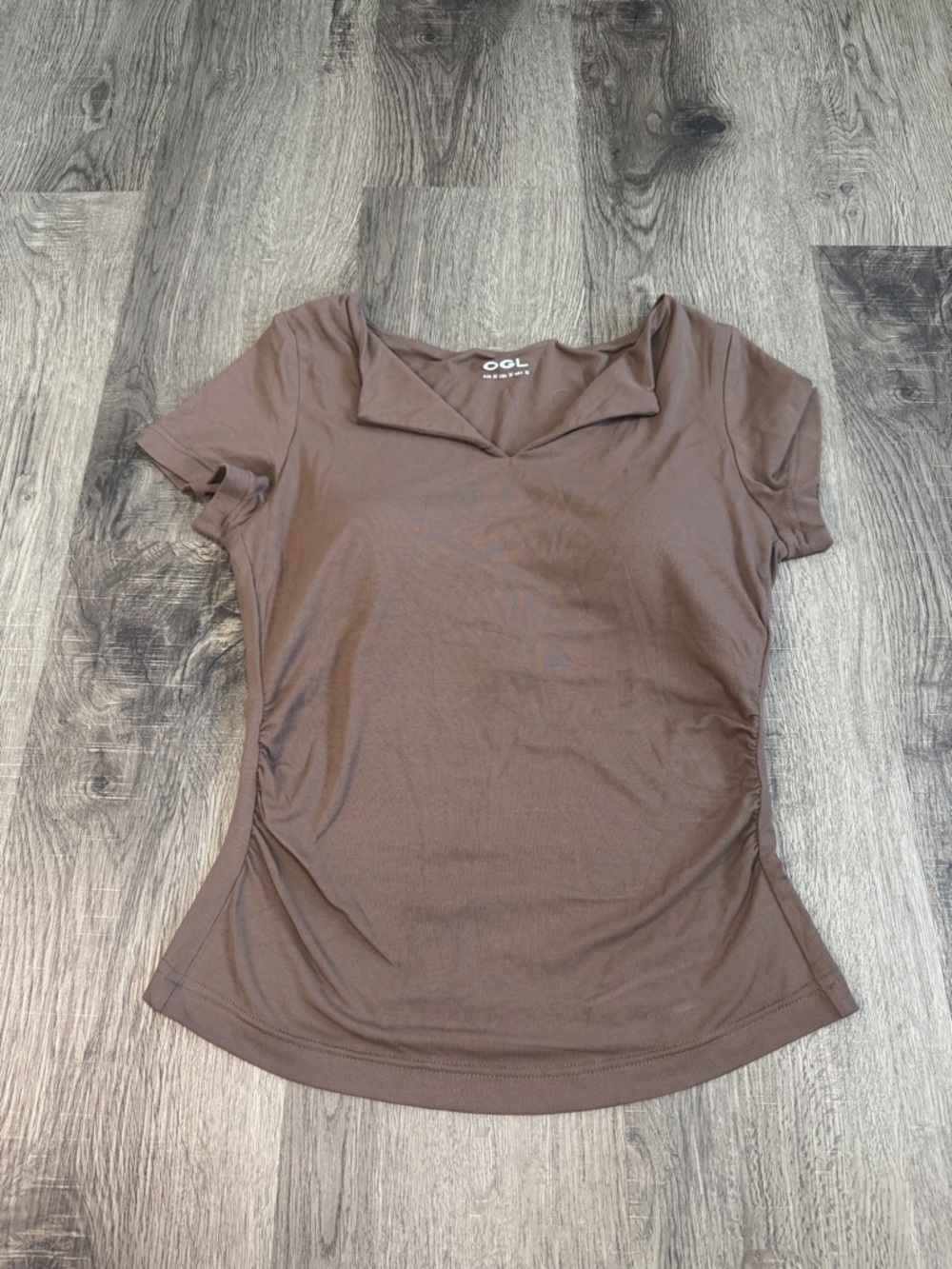 OGL Brown Short Sleeve V-Collar Tee
